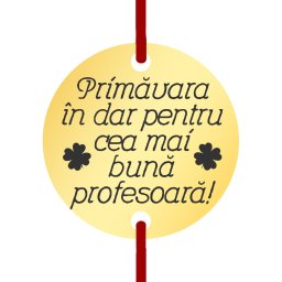 Martisor Bratara Inox Banut Auriu Mesaj Profesoara