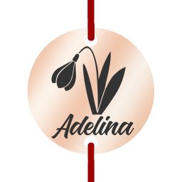 Martisor Bratara Inox Banut Rose Gold Nume Adelina