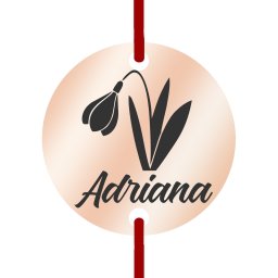 Martisor Bratara Inox Banut Rose Gold Nume Adriana