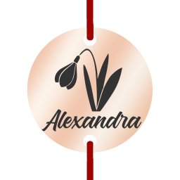 Martisor Bratara Inox Banut Rose Gold Nume Alexandra