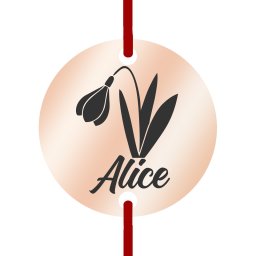 Martisor Bratara Inox Banut Rose Gold Nume Alice