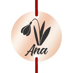 Martisor Bratara Inox Banut Rose Gold Nume Ana