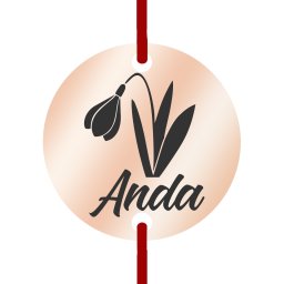 Martisor Bratara Inox Banut Rose Gold Nume Anda