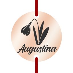 Martisor Bratara Inox Banut Rose Gold Nume Augustina