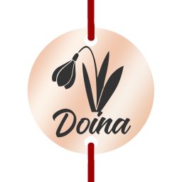 Martisor Bratara Inox Banut Rose Gold Nume Doina