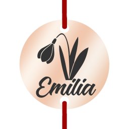 Martisor Bratara Inox Banut Rose Gold Nume Emilia