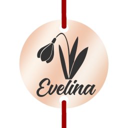 Martisor Bratara Inox Banut Rose Gold Nume Evelina