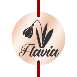 Martisor Bratara Inox Banut Rose Gold Nume Flavia