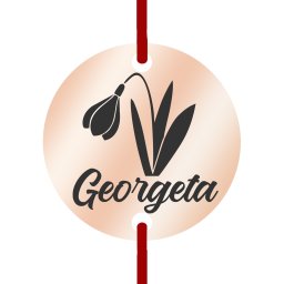 Martisor Bratara Inox Banut Rose Gold Nume Georgeta