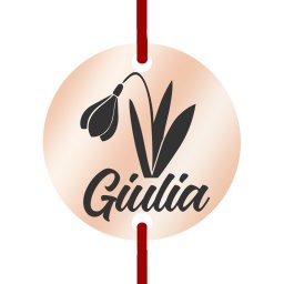 Martisor Bratara Inox Banut Rose Gold Nume Giulia