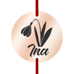 Martisor Bratara Inox Banut Rose Gold Nume Ina