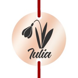 Martisor Bratara Inox Banut Rose Gold Nume Iulia