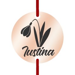Martisor Bratara Inox Banut Rose Gold Nume Iustina