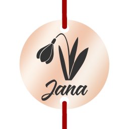 Martisor Bratara Inox Banut Rose Gold Nume Jana