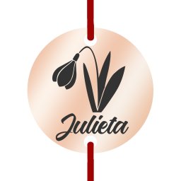 Martisor Bratara Inox Banut Rose Gold Nume Julieta