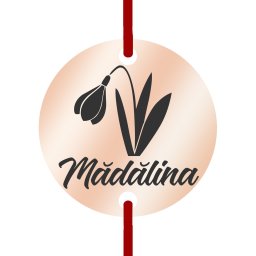 Martisor Bratara Inox Banut Rose Gold Nume Madalina