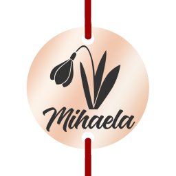 Martisor Bratara Inox Banut Rose Gold Nume Mihaela