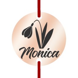 Martisor Bratara Inox Banut Rose Gold Nume Monica