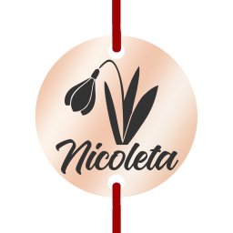 Martisor Bratara Inox Banut Rose Gold Nume Nicoleta
