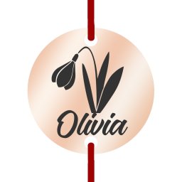 Martisor Bratara Inox Banut Rose Gold Nume Olivia