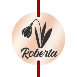 Martisor Bratara Inox Banut Rose Gold Nume Roberta