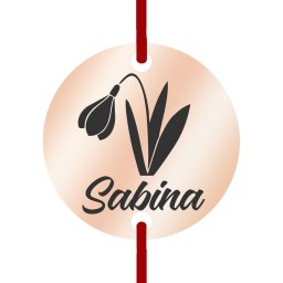 Martisor Bratara Inox Banut Rose Gold Nume Sabina