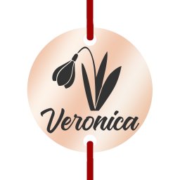 Martisor Bratara Inox Banut Rose Gold Nume Veronica