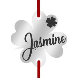 Martisor Bratara Inox Trifoi Argintiu Nume Jasmine