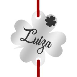 Martisor Bratara Inox Trifoi Argintiu Nume Luiza
