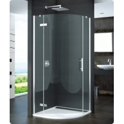 Cabina dus semirotunda 90cm raza 50cm SanSwiss gama Pur stanga/dreapta