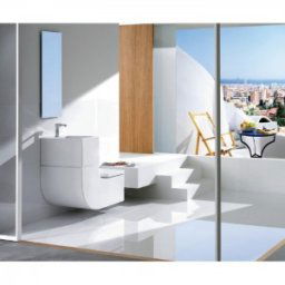 Ansamblu care contine vas WC lavoar+baterie Roca gama W+W