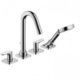 Baterie cada si dus cu 4 gauri,montaj pe cada, Hansgrohe seria Axor Citterio M