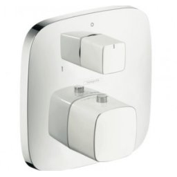 Baterie termostatata cada/dus incastrata Hansgrohe gama PuraVida, alb-crom