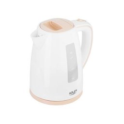 Fierbator Kettle electric Adler AD 1264 (2200W 1.7l; white color)