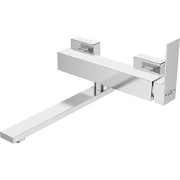 Laveo BLQ 080V Baterie bucatarie cu prindere pe perete, pipa lunga, crom