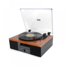 Pick-up AKAI ATT-14BT, Radio FM, Bluetooth, Stereo, RCA, USB, SD Card, Negru