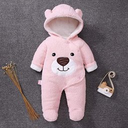 Combinezon roz plusat - Teddy