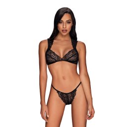 Obsessive Elisetta 2-Pcs Set Black L/XL