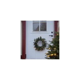 Coroniță LED de Crăciun de exterior cu senzor BYSKE 30xLED/0,064W/3xAA IP44 Eglo 410948