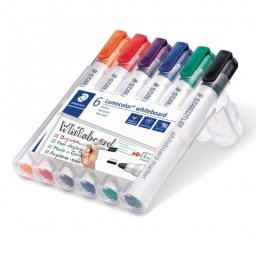 Set 6 marker whiteboard Staedtler Lumocolor