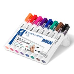 Set 8 marker whiteboard Staedtler Lumocolor