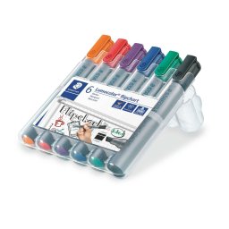 Set 6 marker flipchart Staedtler Lumocolor