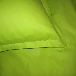 Lenjerie de pat din bumbac satinat verde, cu broderie decorativa, cod BR_UV