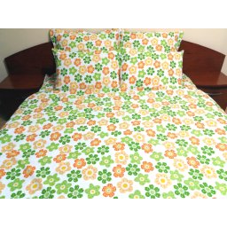 Lenjerie de pat bumbac ranforce Funny Flowers, King Size, calitate I, cod FF_MM