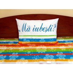 Fata de perna brodata Ma iubesti? cod FP_Love1, calitate I