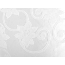 Set fata de masa cu servetele din damasc satinat gros, 150x300 White Flowers + 12 servetele