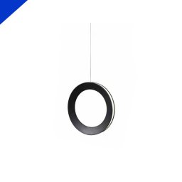 Pendul Cerc 6W pentru Sina Magnetica, Negru, IP20, 48V, 3000K