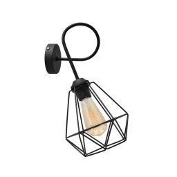 Aplica de perete KARO 3xE27/15W/230V neagră