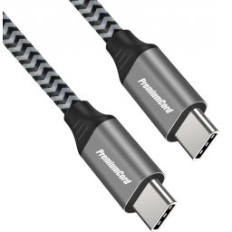 Cablu USB 2.0-C la USB type C 5A/100W T-T brodat 2m, ku31cw2