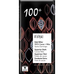 Ciocolata amara 100% cacao, vegana bio 80g